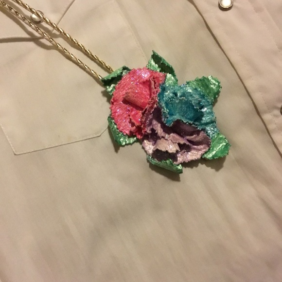 Karman GET YOUR COWGIRL ON button down shirt, no size tag, stone & sparkle - Picture 7 of 8